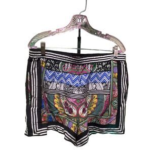 ett:twa Patchwork Shorts Women's Multicolor Rayon Size L Anthropologie
